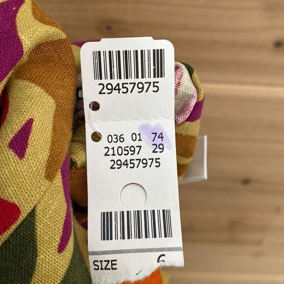 NWT Vintage Talbots Size 6 Linen Rayon Blend Floral Tank Dress Deadstock - Picture 12 of 14